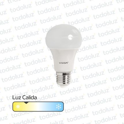 Lamp. Led Bulbo 9W 8100lm E27 Luz Calida 3000°k 220Vac Vivion