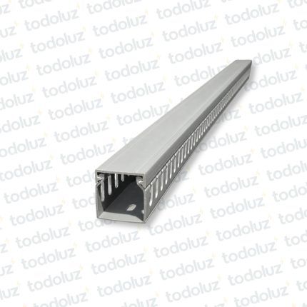 Cablecanal 30x30mm Ranurado Gris (x.tira/2mts)