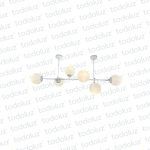 Colgante Barra Lineal Blanco Esferas Vd. Blanco 6*E27 (54.946)