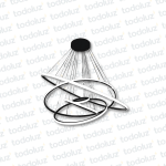 Colgante Quintuple Anillo Negro 120w 3000°k (54.957)