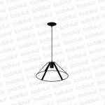 Colgante Vintage Conico Abierto Negro 1*E27 (54.1129)