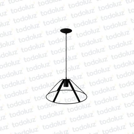 Colgante Vintage Conico Abierto Negro 1*E27 (54.1129)