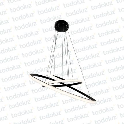 Colgante Triple Anillo Negro Led Incorp. 45W 3600lm 3000°K (54.701) 0781